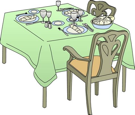 set the table clipart|dinner table clip art images.